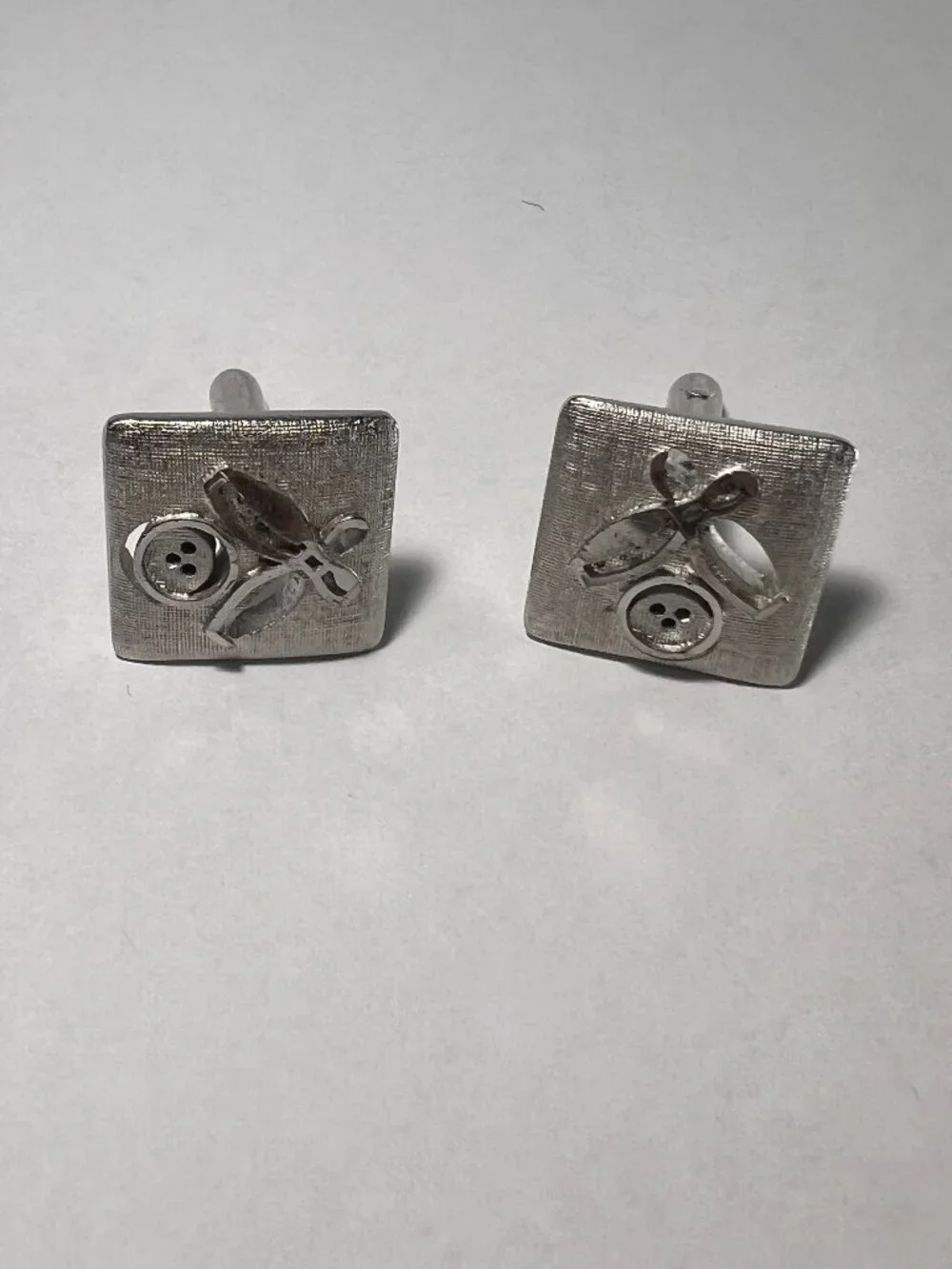 Vintage SWANK Sewing Tailor Cufflinks Bowling